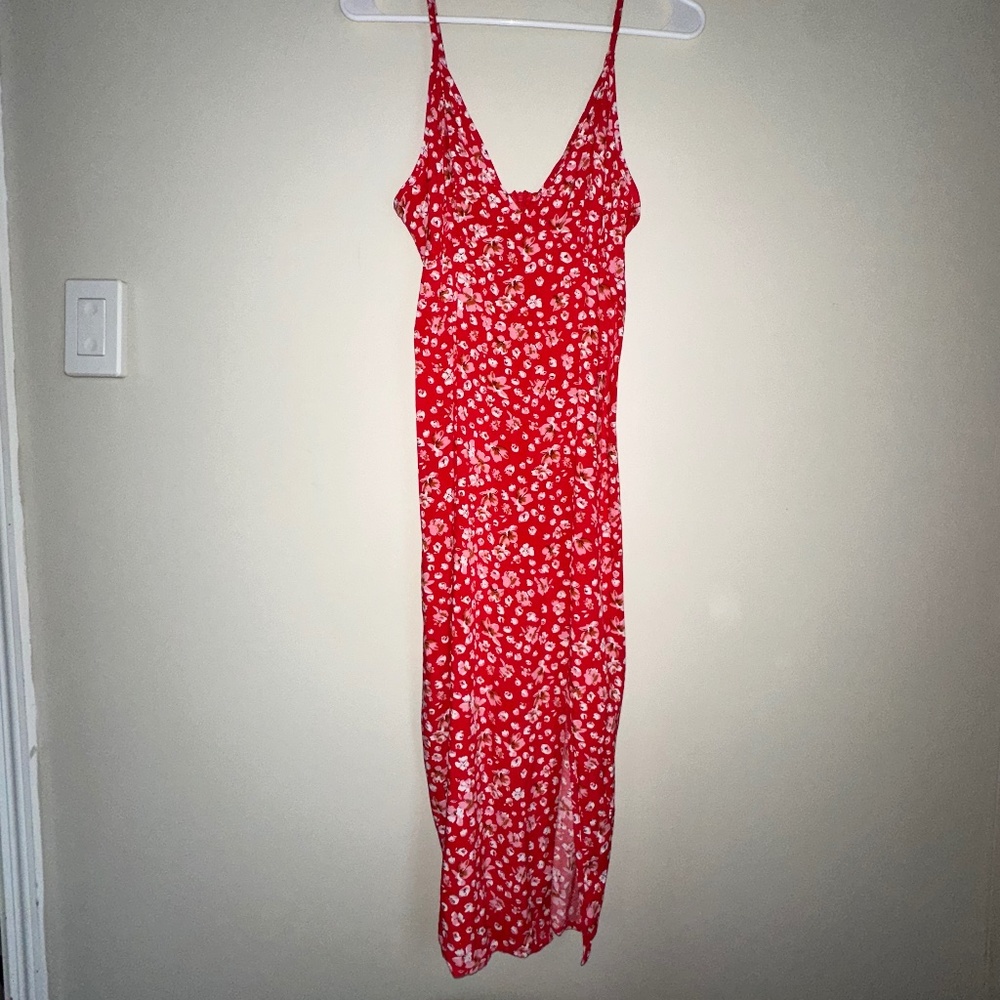Red Floral dress